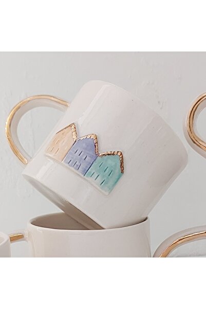 Evler kahve bardağı 190ml/Elyapımı Stonware kahve bardağı
