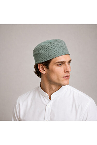 koçaktoptan Green Print Patterned Skullcap