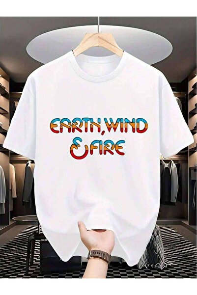 135 تي شيرت رجالي بمقاسات كبيرة بنمط ريترو Earth Wind Fire - تصميم فرقة موسيق...