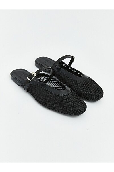 LC Waikiki Lcw Steps Black Women's Strappy Ballerina Slippers