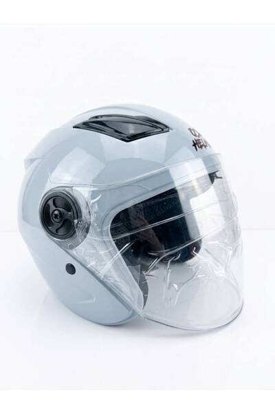 Ümit OSO HELMET YARIM KASK GÖZLÜKLÜ GRİ - L BEDEN