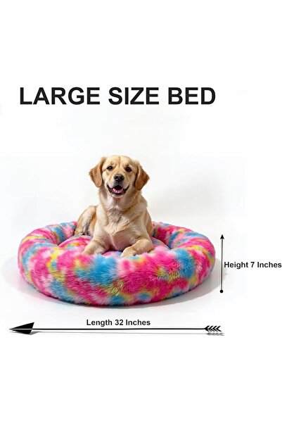 MidWest Homes for Pets سرير كلاب أو قطط بوسيلر مريح مقاس 18 بوصة باللون الرما...
