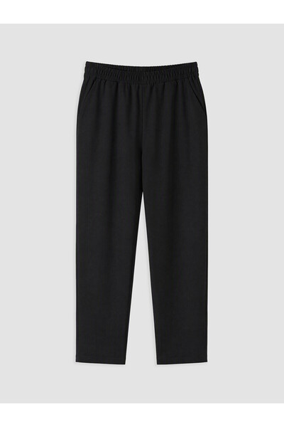 LC Waikiki Black Elastic Waist Women's Trousers