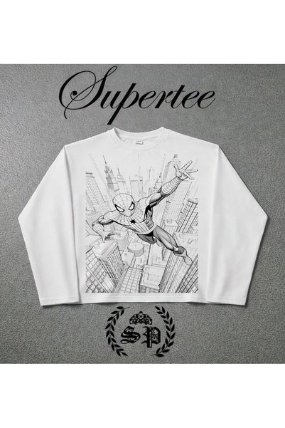 StartMore Spider-Man Long Sleeve Series Vintage Y2K Long Sleeve T-Shirt Long ...