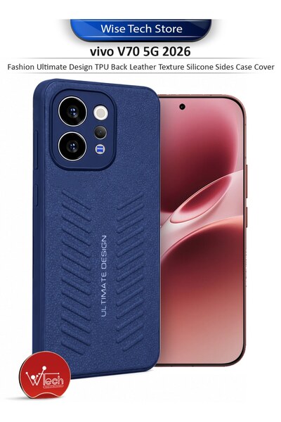 Wtech vivo V70 5G 2026 Fashion Ultimate Design TPU Back Leather Texture Silic...