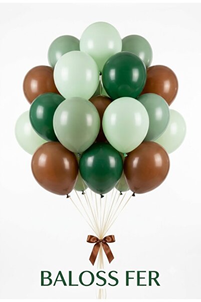 baloss fer Little Explorer Jungle Camping Themed 20-Piece Dark Green Macaron ...