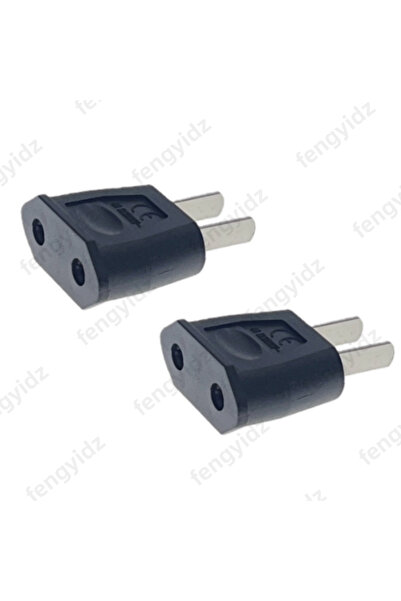 Choice3 2PCS Black EU Euro Europe to US USA Power Jack Wall Plug Converter Tr...