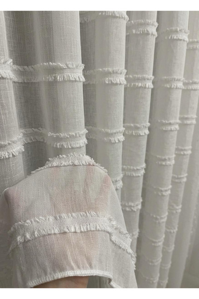 çolakperde Çizgili Bohem Tül Perde 1x3 Sık Pileli Kırışma Yapmaz ütü istemez ...