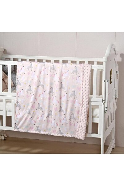 CREVENT 76X102CM Cute Plush Cozy and Warm Fleece Baby Blanket for Girls Infan...