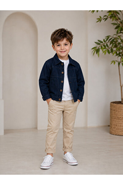 Ugly Duck 04-08 Years Old Boy's Teal Jacket - Navy Blue