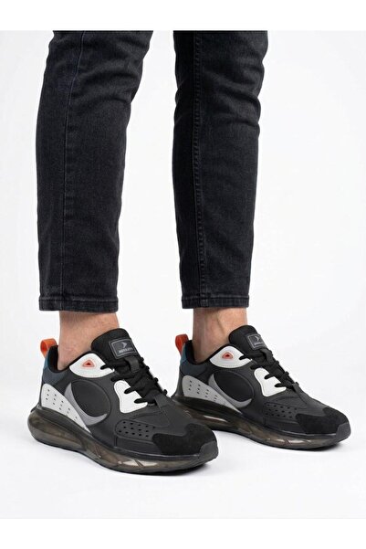 Lütfi Men's Black Orthopedic Sole Casual Sneaker Walking Shoes