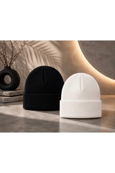 KAR-KIŞ ACCESSORIES UNISEX TRİKO SİYAH-BEYAZ 2’Lİ SET