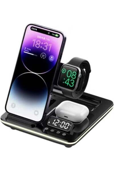 HXD Zoomlion 5-in-1 Wireless Charger Station – Fast Charging Stand for Phone,...
