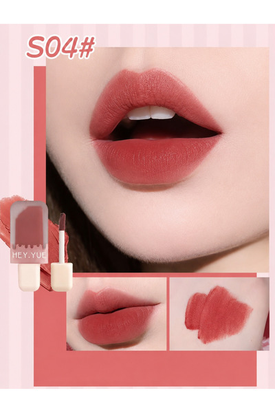 Kozmetik Hey.Yue 04 Matte Lipstick - Flawless Look in One Stroke, Velvety Mat...