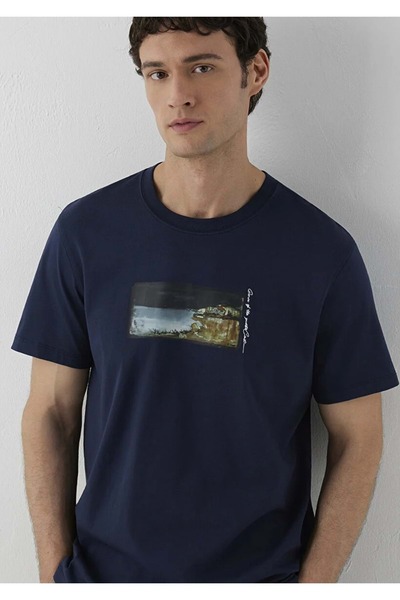 Mavi M0613520 T-shirt sa štampanjem Muška majica TAMNOMOŽDE