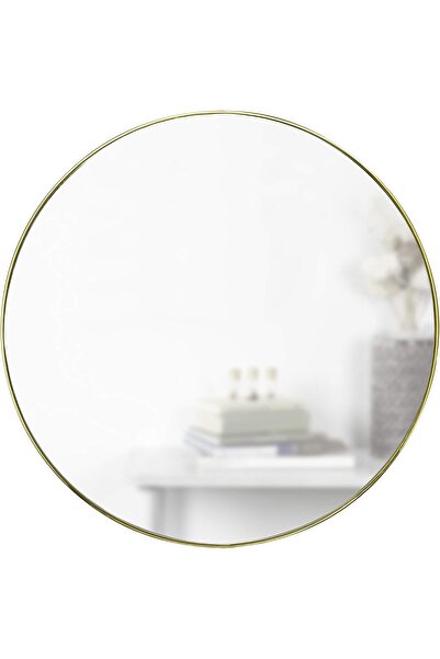 umbra Hubba Round Mirror, 18-Inch, Brass