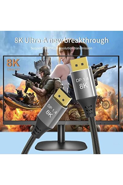 TERRIFI كابل DisplayPort 1.4 بدقة 8K بطول 6.6 قدم، يدعم 8K@120Hz و4K@240Hz، س...