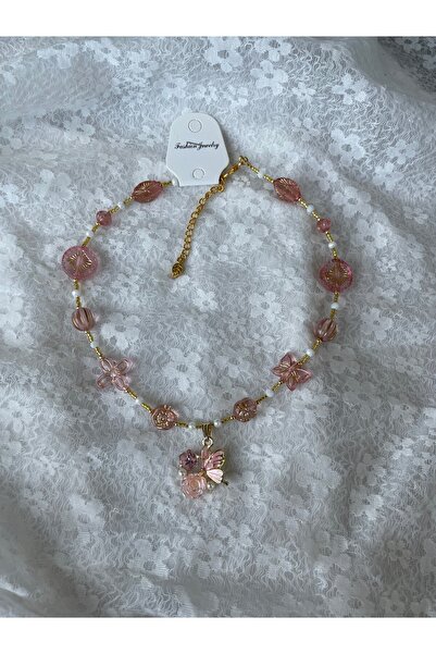 Genel Markalar Pinterest Vintage fairycore boncuklu kelebek kolye