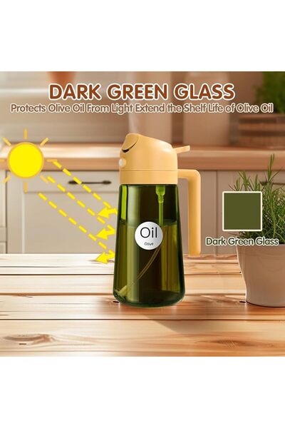 GENERAL YARRAMATE 470ml Light-Blocking Dark Oil Sprayer for Cooking, 2 in 1 O...