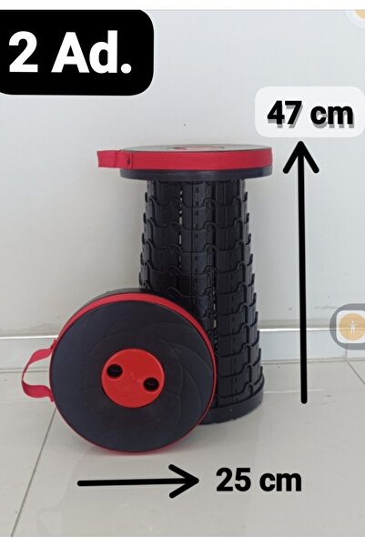 Nova 2 adet 47 cm katlanır akordiyon kamp balıkçı tabure