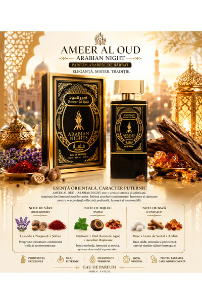 JD Colection Parfum Arabesc Original AMEER AL OUD Arabian Night 100 ml – Orie...