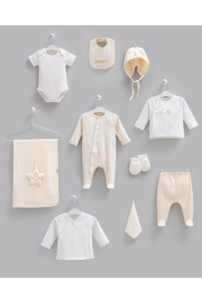 Caramell Teddy Bear 10-Piece Hospital Outfit Set with Overalls, 100% Cotton /...