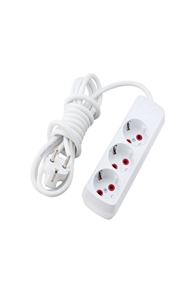 SenaHomeDesing Bakır 3'lü 2mt. Uzatma Kablosu Ara kablo 3x2,5mm (Fırın,çamaşı...