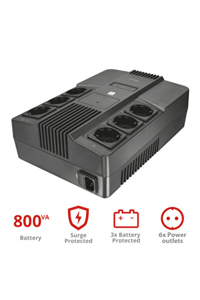 Trust UPS MAXXON 800VA, 6 prize, reglare automată a tensiunii (AVR)