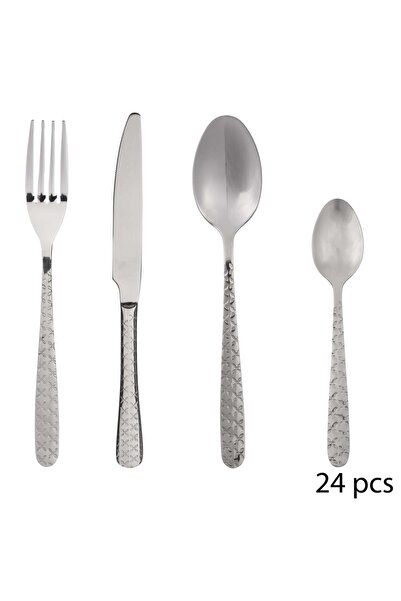 Secret de Gourmet Set tacâmuri 24 piese "Flora" - Argintiu