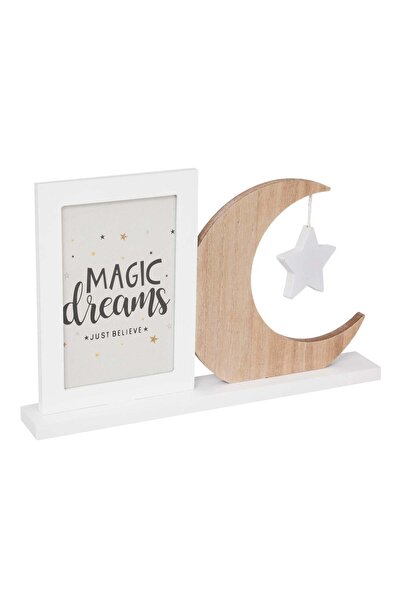 Atmosphera for kids Ramă foto pentru copii "Luna" - Albă, 10x15 cm