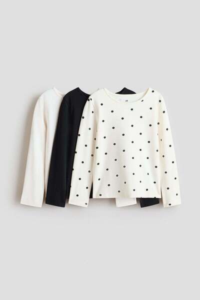H&M 3-pack cotton tops