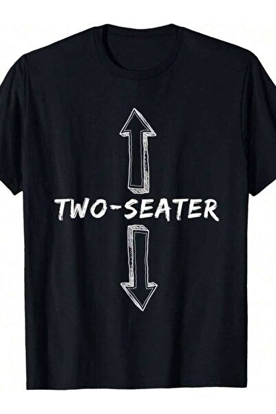 4CR تي شيرت بطبعة "Two Seater Dirty Humor Funny Sarcastic Offensive Gag Gift"...