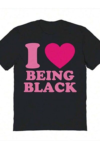 NOURAM Nearly There I Love Being Black Graphic Cotton Short-Sleeve T-Shirt