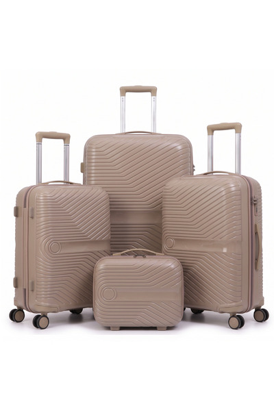 Dubai Power 4PCS PP Hard Shell Unisex Travel Suitcase Set 14/20/24/28 Inch, I...