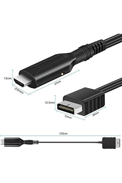 AXIYIBZI كابل HDMI لأجهزة بلايستيشن 1 و2، محول PS1/PS2 إلى HDMI مع إخراج إشار...