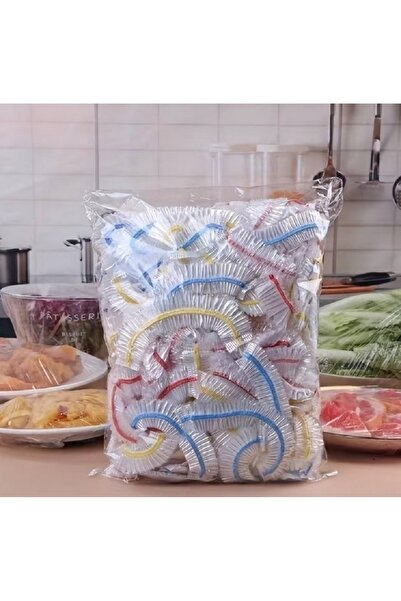 DAVIDAMI CONCEPT Folie Alimentara cu Elastic Multicolor, Set 100 bucati pentr...