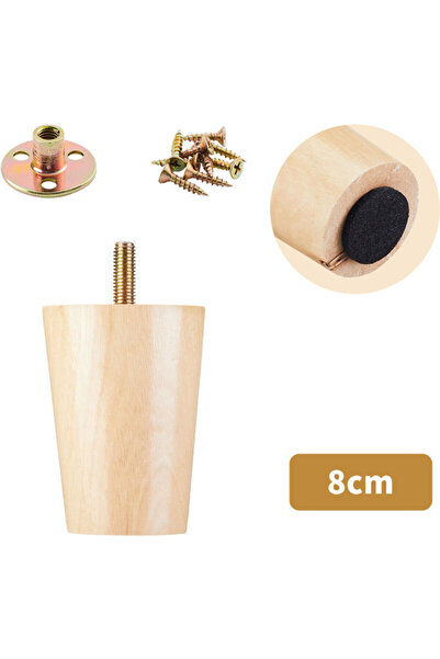 STARSTAR A set of 4 solid wood sofa legs, suitable for TV cabinets, coffee ta...