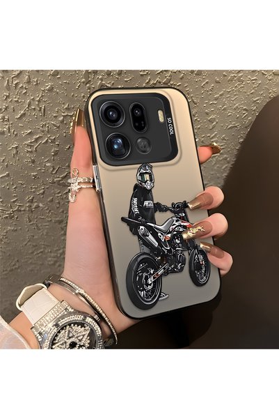 CHICASELUX Oppo Find X9 Pro 5g Compatible Motorcycle Rider Drawing with Helme...