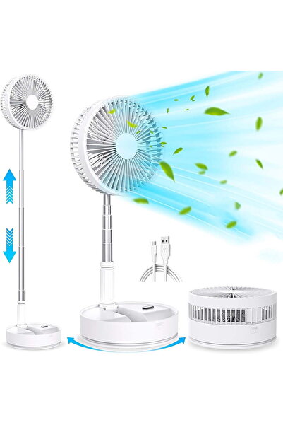Morvena Picks Ventilator portabil pliabil fără fir 2 în 1, ventilator electri...