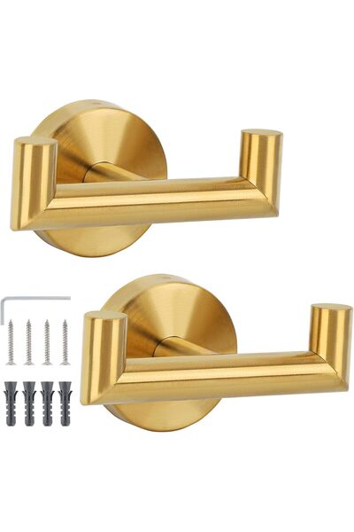 STARSTAR Bathroom hooks, 2-pack kitchen towel hooks, wall hooks with screws, ...