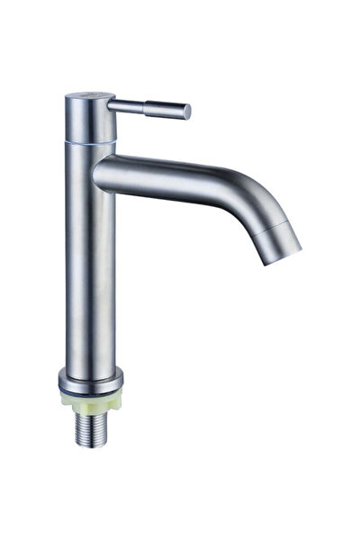 STARSTAR Single-hole 304 stainless steel basin faucet, stainless steel hand b...