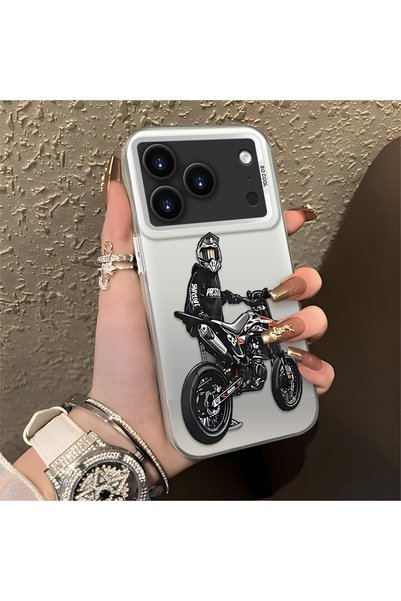 CHICASELUX حافظة حماية للهاتف مناسبة لهاتف iPhone 17 Pro، مطبوع عليها رسم راك...