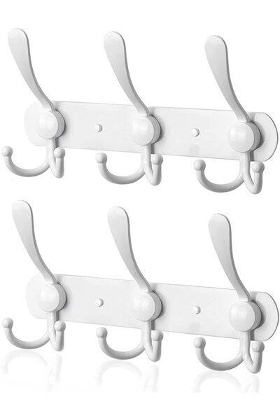 STARSTAR Stainless steel wall-mounted coat rack with hooks for hanging coats,...