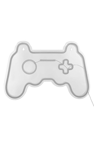 Atmosphera Neon LED de perete "Manette" - Albastru, L. 41 cm