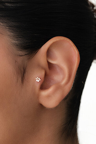 YAVUZ KUYUMCULUK 14 Ayar Altın Taşlı Pati Tragus Piercing