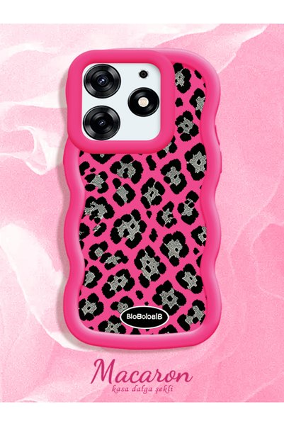 CHICASELUX Tecno Spark 10 Pro Compatible Wavy Frame Leopard Print High Qualit...