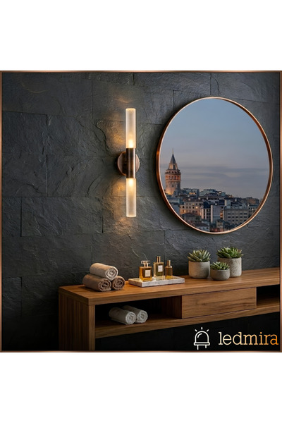 Ledmira Buzlu LED Duvar Apliği Çift Yönlü Modern Dekoratif İç Mekân Aydınlatma