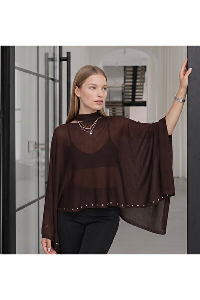 fujya Transparent Textured Leotard Cape