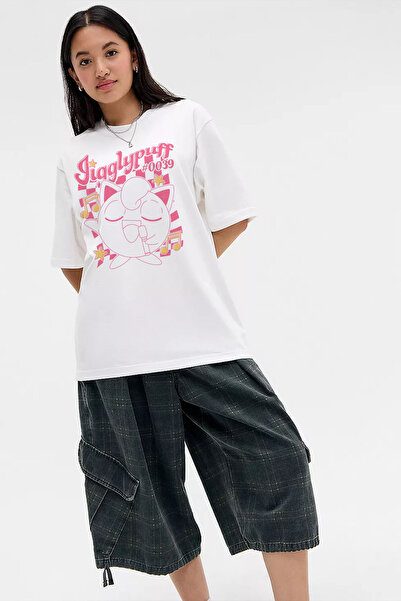 Tee&more. Unisex Oversize Pokemon Jigglypuff Printed Premium T-Shirt
