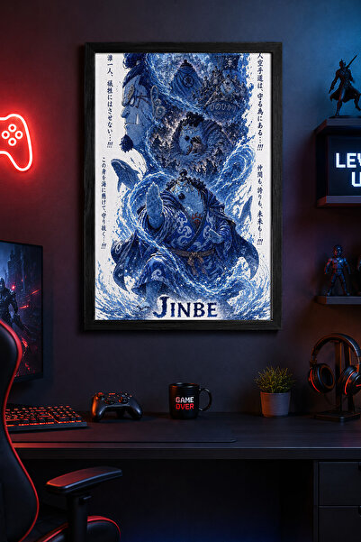 Charmbi Jinbe Tablou modern cu ramă neagră Poster cu finisaj personalizat 15x...